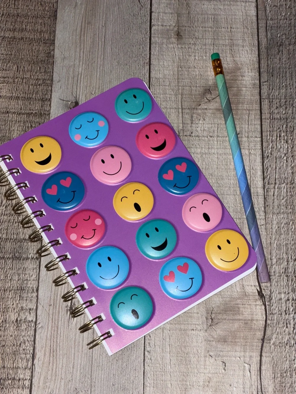 Smiley Face Notebook & Plastic Box w/Pencil